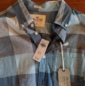 Hollister Button Shirt Blue Plaid